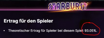 RTP Starburst 93,05%