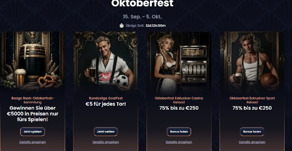 Oktoberfest-Bonus bei GreatSpin