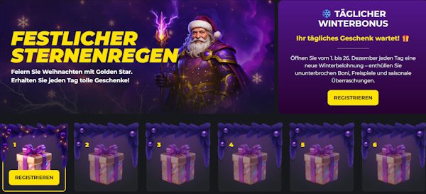 Golden Star Casino Adventskalendar 2025