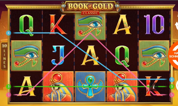 Book of Gold Gewinnlinien