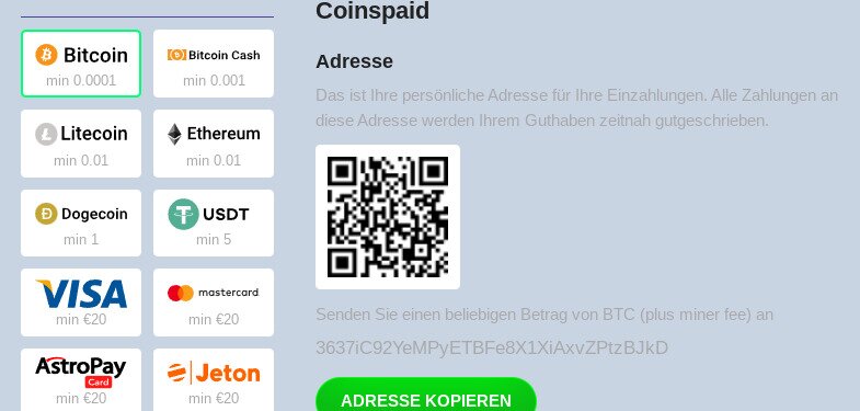 Bitcoin Casino Coinspaid