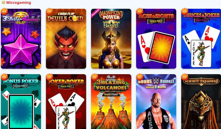 Casino Infinity Microgaming Spiele