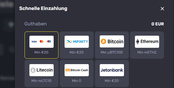 GetSlots Zahlungsmethoden