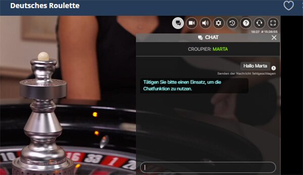 Live Casino Chat Evolution Deutsches Roulette