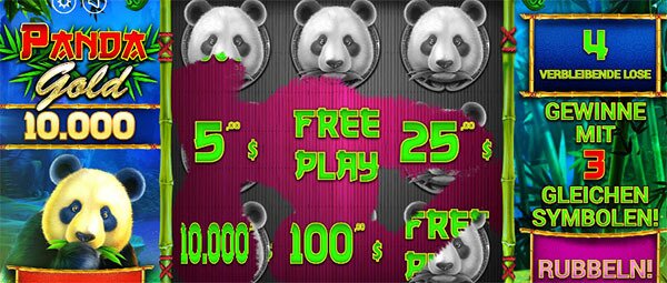 Panda Gold 1000 Scratch Card