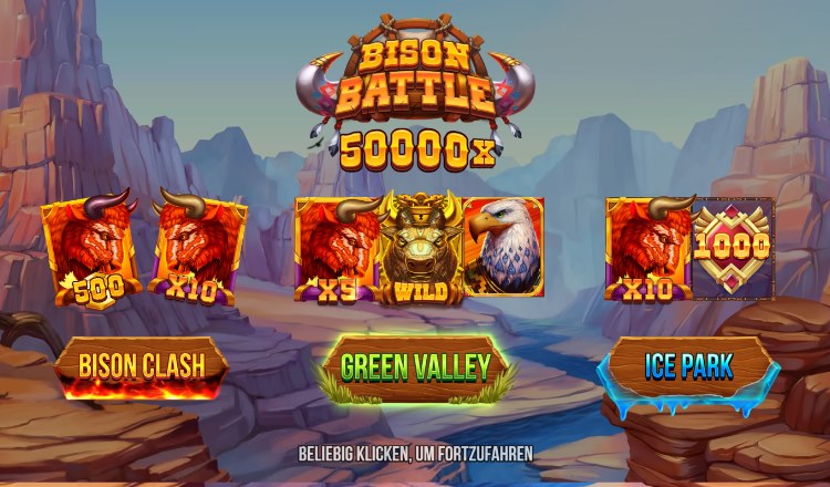 Bison Battle Push Gaming Spiel