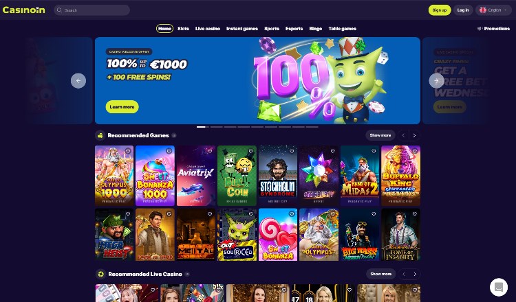 Casinoin Webseite