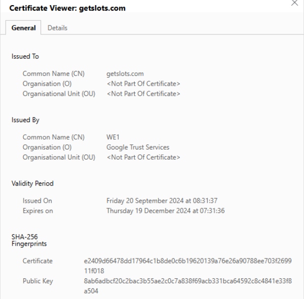 GetSlots SSL-Verschlüsselung