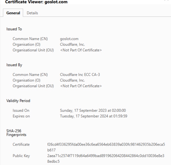 GoSlot SSL-Verschlüsselung