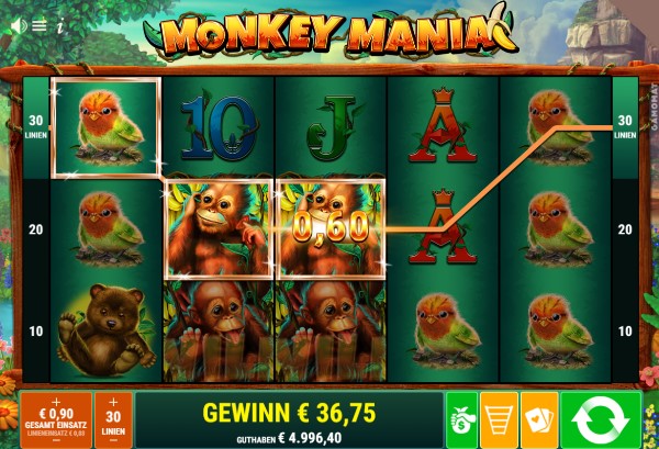 Monkey Mania Slot Gamomat