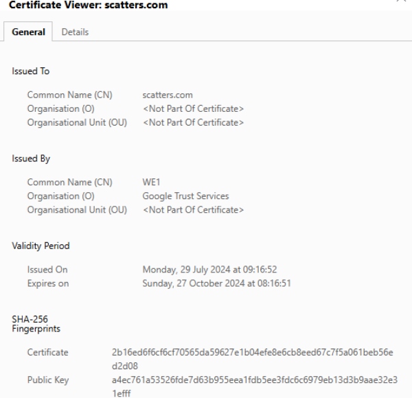 Scatters SSL-Verschlüsselung