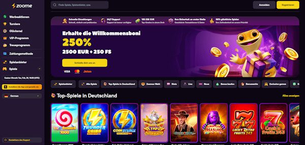 Zoome Casino Startseite