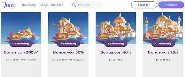 Tsars Casino 200% Bonus