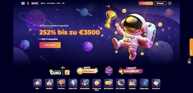 Cosmicslot Casino Startseite