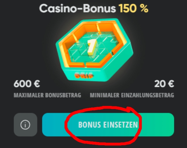 Drip Casino Bonus aktivieren