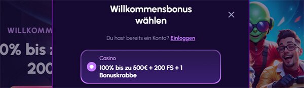 Nova Jackpot Willkommensbonus