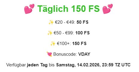 WinaWin Casino Valentinstag Freispiele