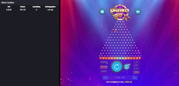 Plinko Go von 1x2 Gaming