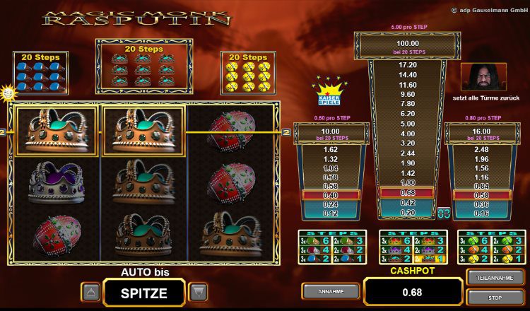 Magic Monk Rasputin Gewinn