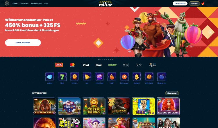 Rollino Casino Startseite