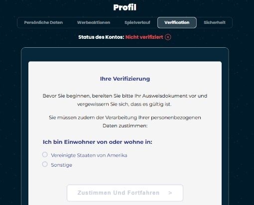 Rollino Casino Kontoverifizierung