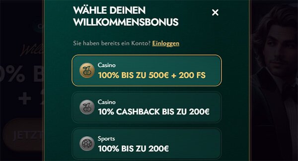 Cashed Casino Bonus aktivieren