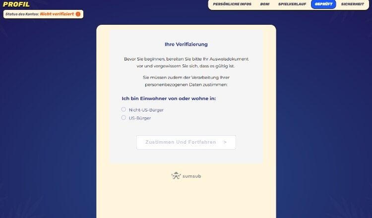 Gamblezen Kontoverifizierung