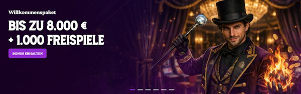 Lucky Circus 8000€ + 1000 Freispiele