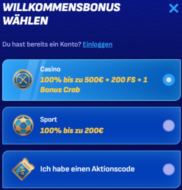 Wonaco Bonus aktivieren