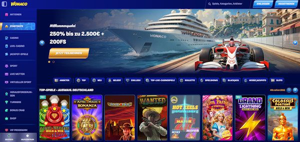 Wonaco Casino Startseite