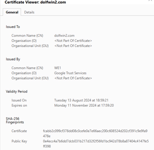 DolfWin Casino SSL-Verschlüsselung