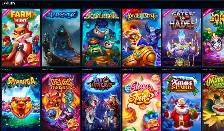 Ninlay Slots exklusive Spiele