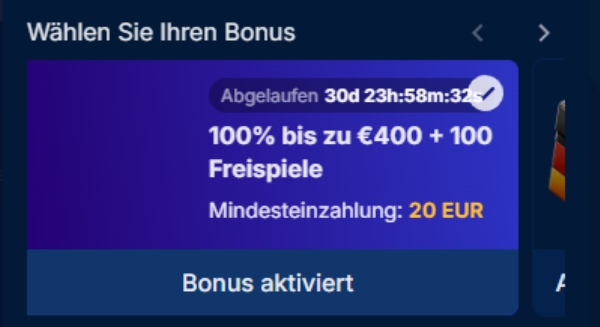 Onlywin Bonus aktivieren