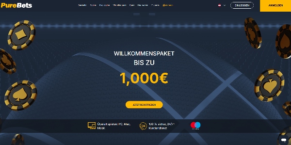 PureBets Webseite