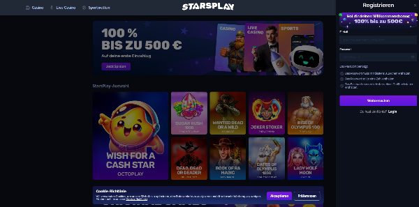 Starsplay Webseite