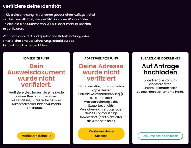 Wettenlive-Kontoverifizierung