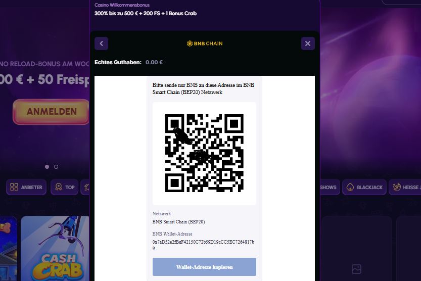 Binance Casino einzahlen