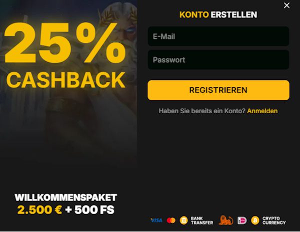 Kaasino Anmeldeformular