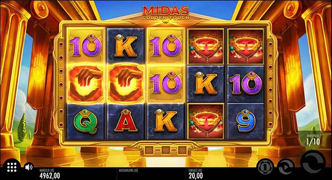 Midas Golden Touch Freispiele Feature