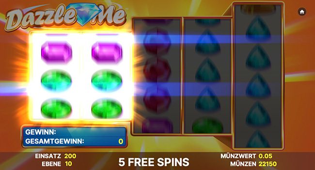 Dazzle Me Freispiele Feature