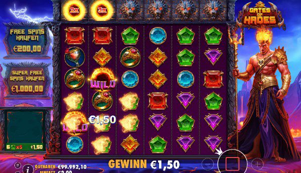 Gates of Hades Wild-Symbol und Multiplikator