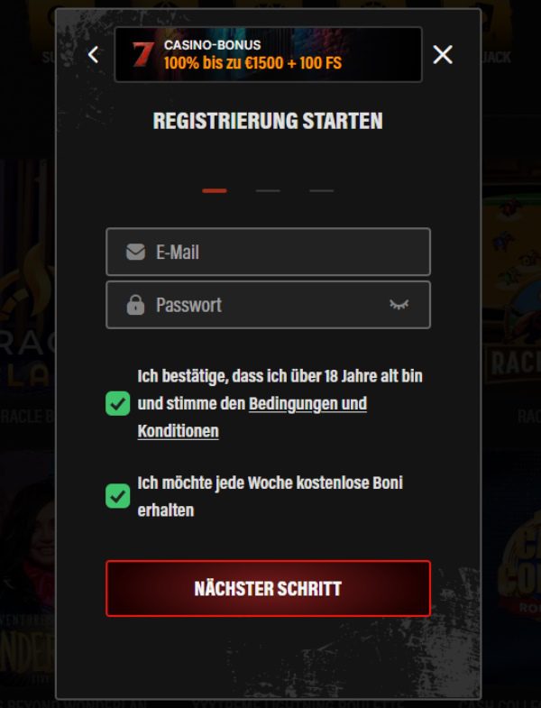 Jokery Casino Registrierung