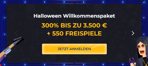 Rolling Slots Casino Bonus 3500€ + 550 FS