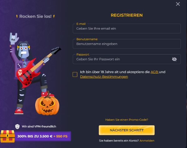 Rolling Slots Casino Anmeldung