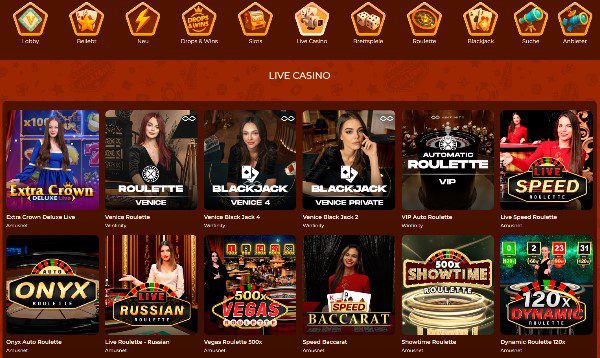 Vegazone Live Casino