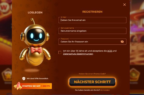 Vegazone Casino Anmeldung