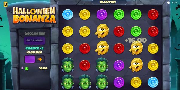 Halloween Bonanza Gewinn mit Kaskade