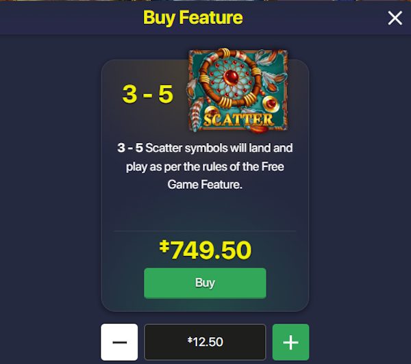 Bonus Buy Option bei Indiana Wolf