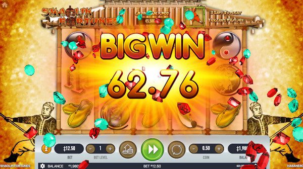 Shaolin Fortunes großer Gewinn