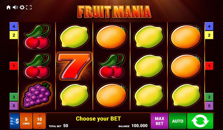 Fruit-mania slot kostenlos spielen